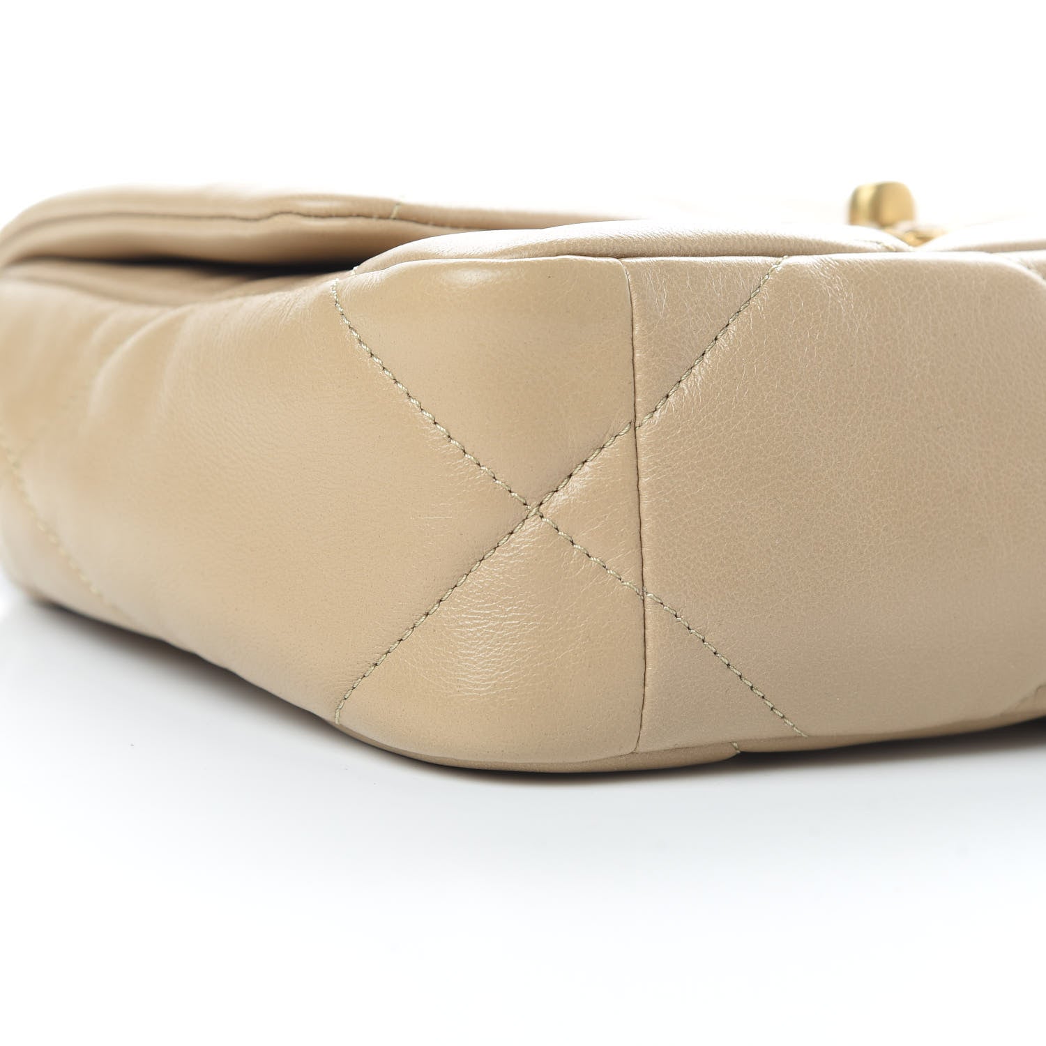 Chanel Lambskin Quilted Medium Chanel 19 Flap Dark Beige 9 of 11
