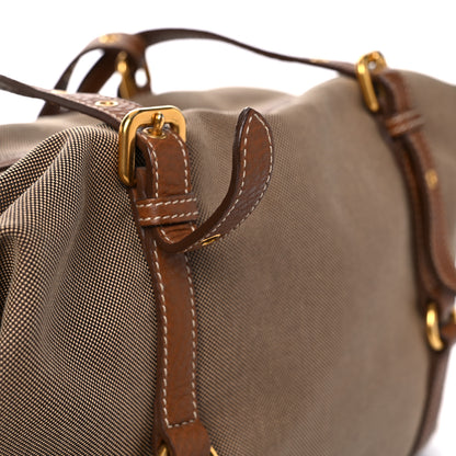Prada Jacquard Logo Tote Brown 18 of 23