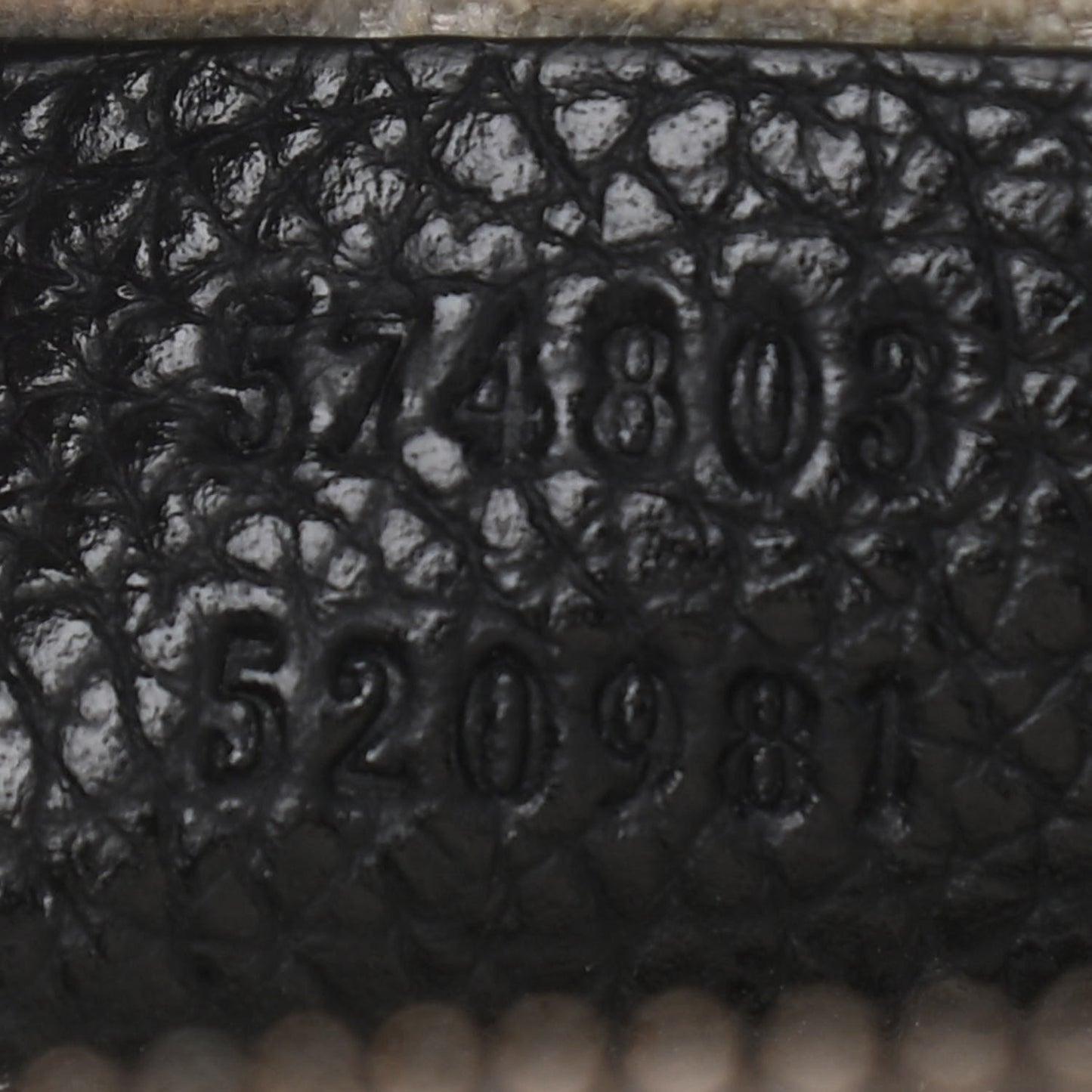 Grained Calfskin Mini Logo Messenger Bag Black