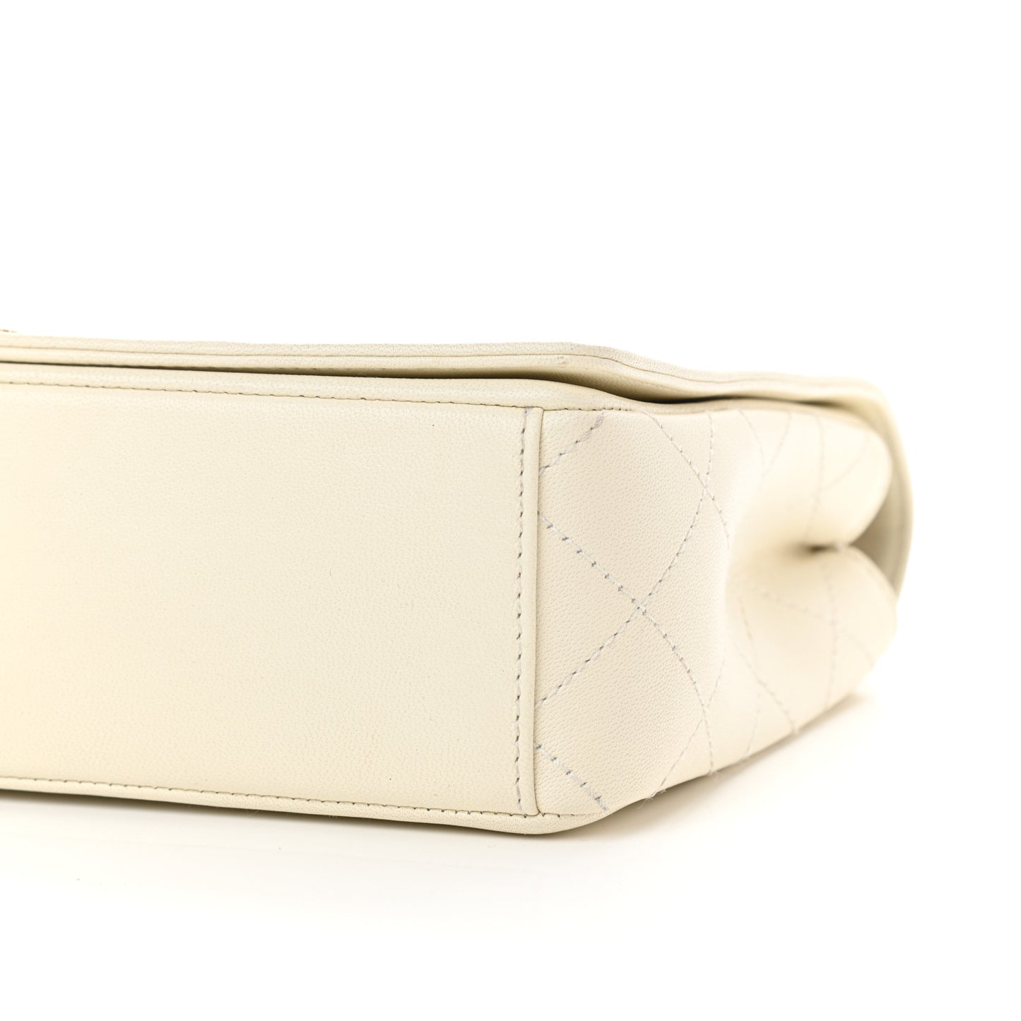 Sheepskin Quilted Vintage Mademoiselle Flap White