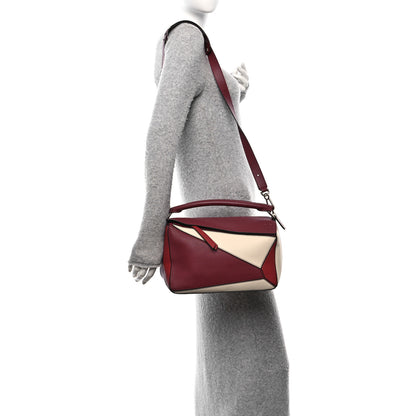 Loewe Calfskin Medium Puzzle Bag Wine Garnet 2 of 9
