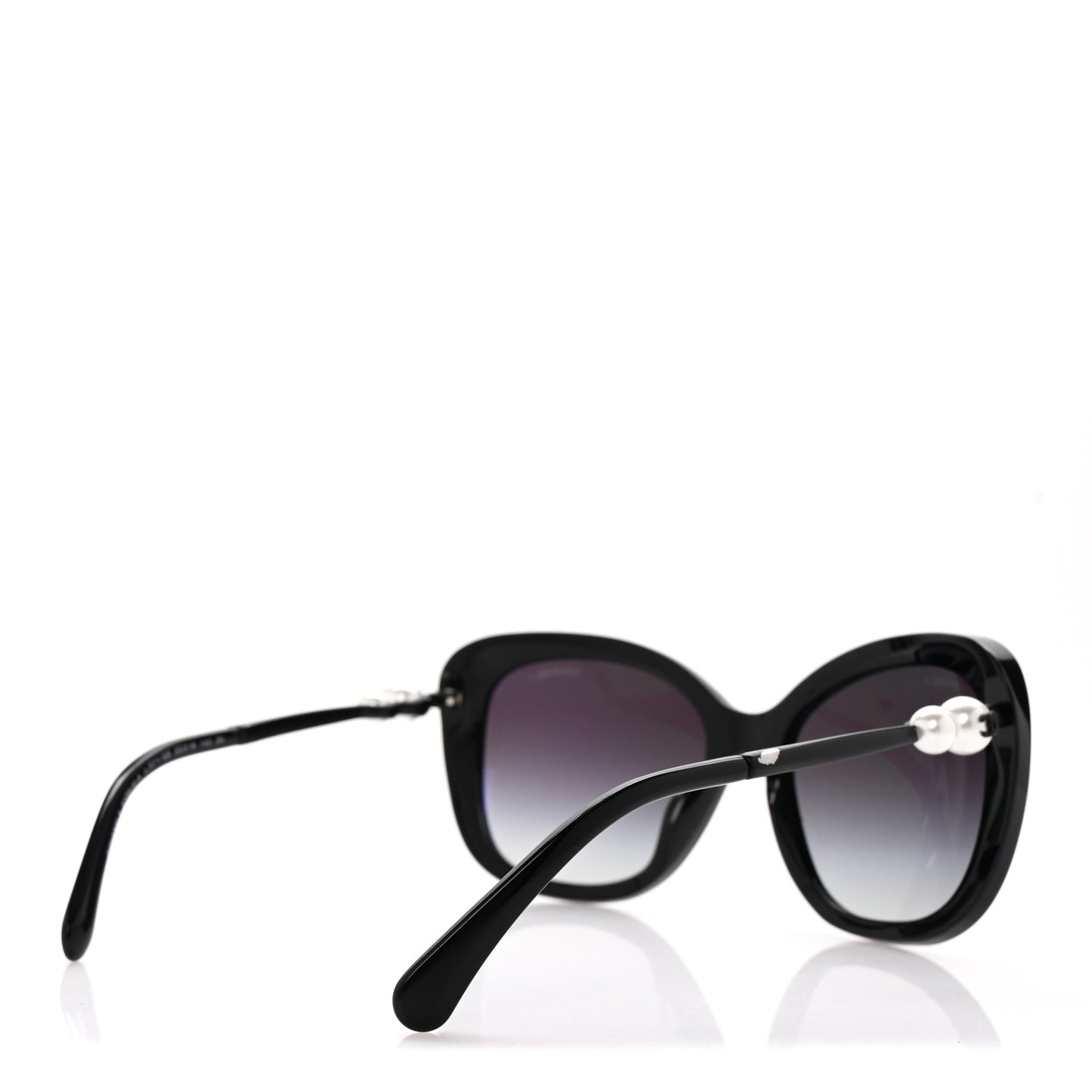 Acetate Polarized Butterfly Winter Pearl Sunglasses 5339-H-A Black