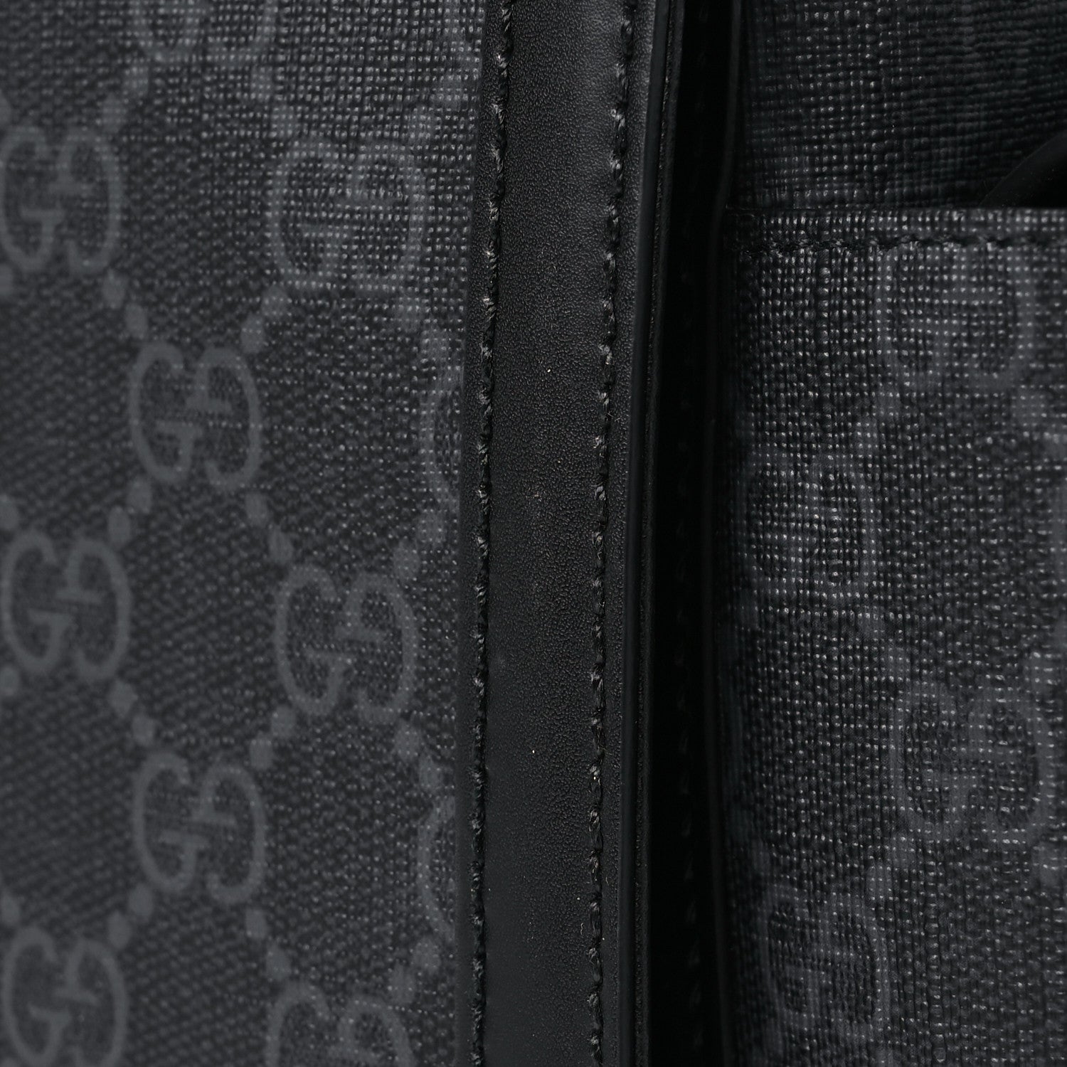 Gucci GG Supreme Monogram Web Messenger Diaper Bag Black Grey 12 of 17