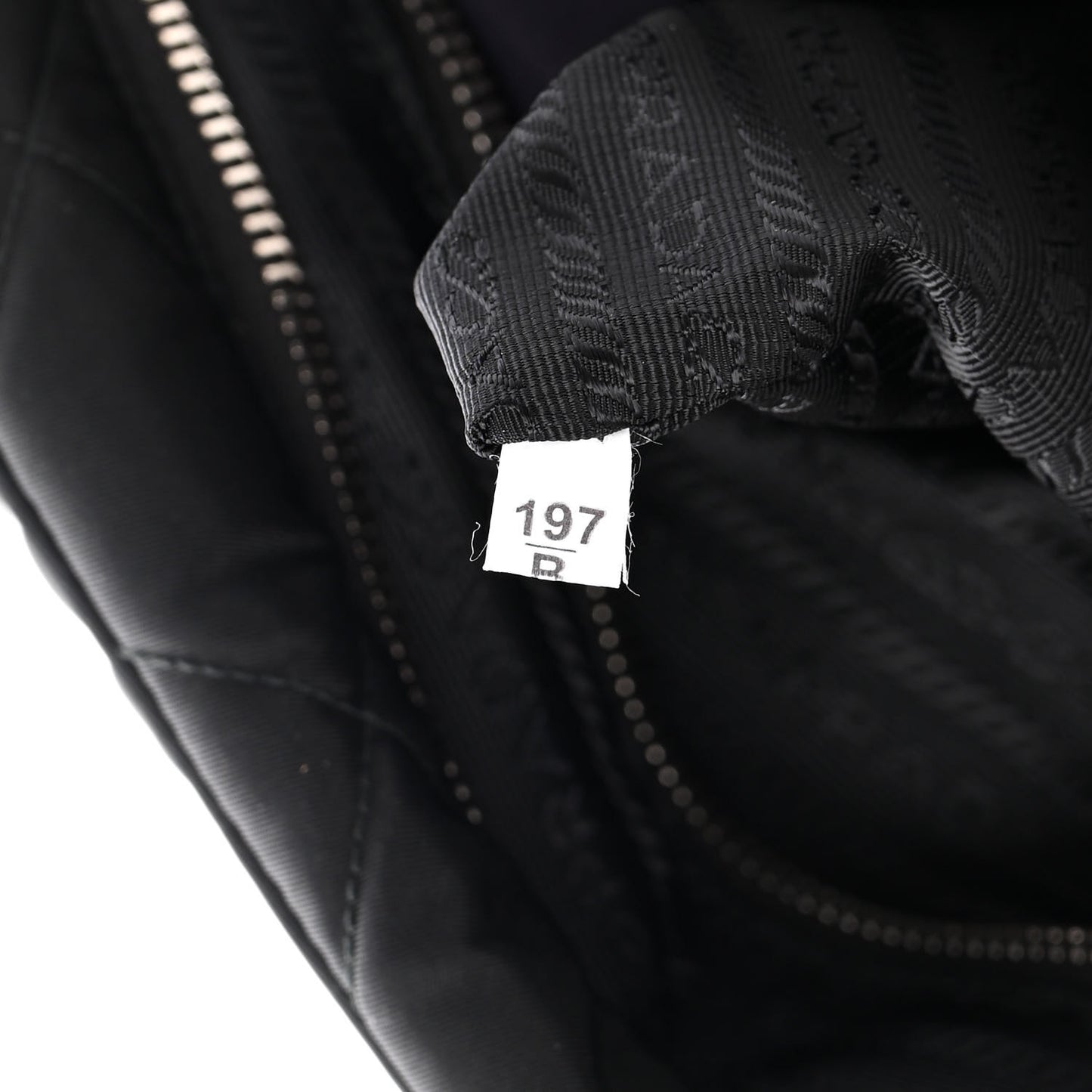 Nylon Tessuto Impuntu Quilted Shoulder Bag Black