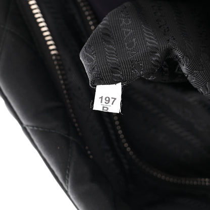 Prada Nylon Tessuto Impuntu Quilted Shoulder Bag Black 7 of 9