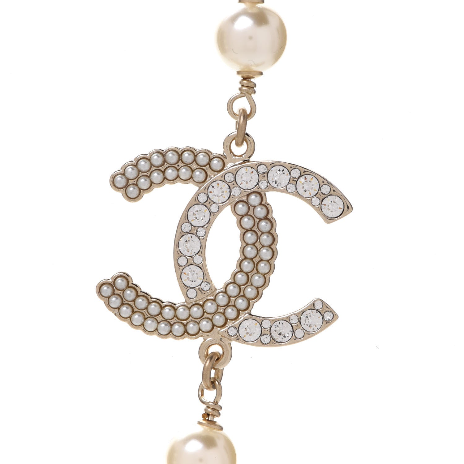 Chanel Pearl CC Short Necklace Gold 4 of 7