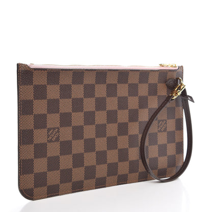 Louis Vuitton Damier Ebene Neverfull MM GM Pochette Rose Ballerine 3 of 13