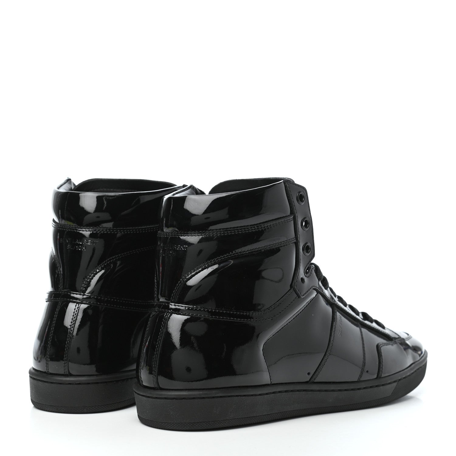 Saint Laurent Patent Court Classic SL/10H High Top Sneakers 44 Black 4 of 10