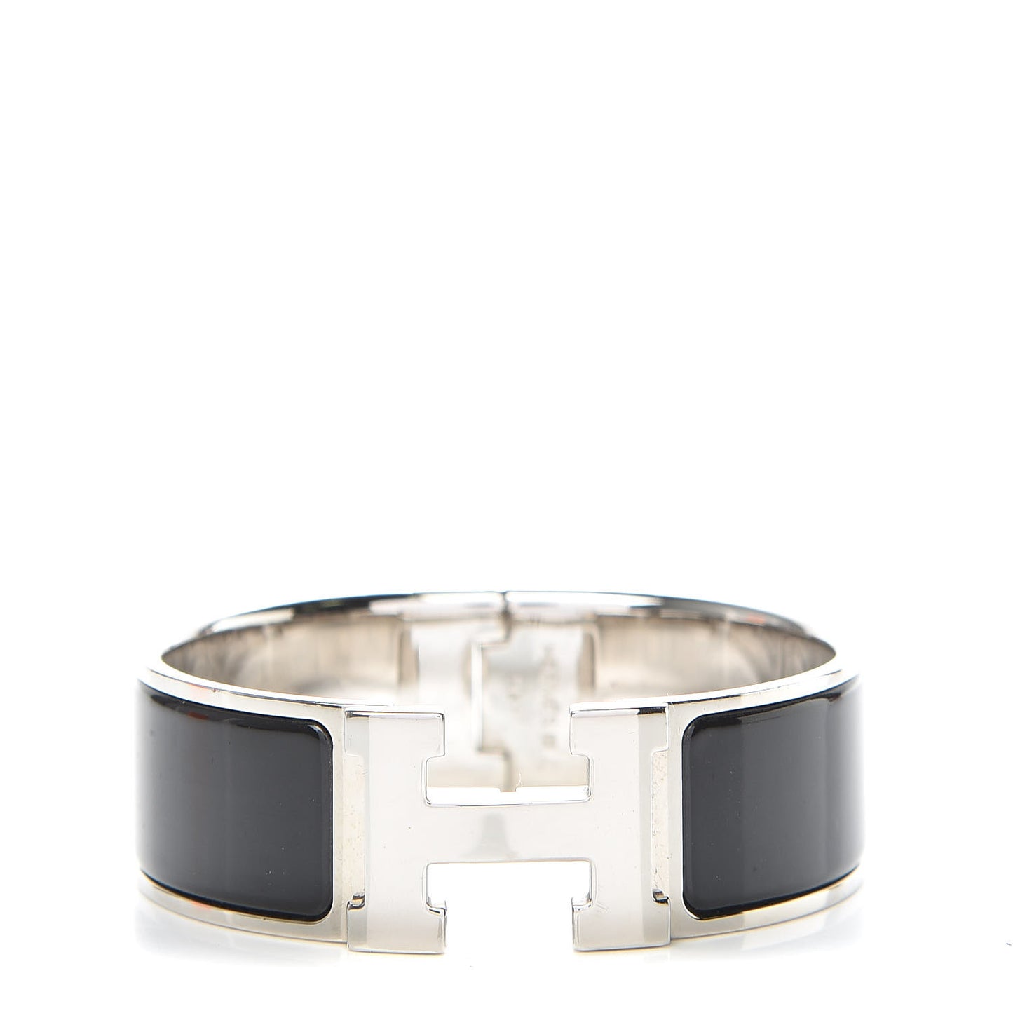Enamel Wide Clic Clac H Bracelet PM Black
