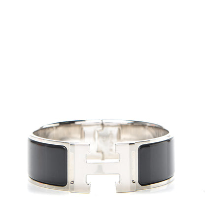 Hermes Enamel Wide Clic Clac H Bracelet PM Black 1 of 9