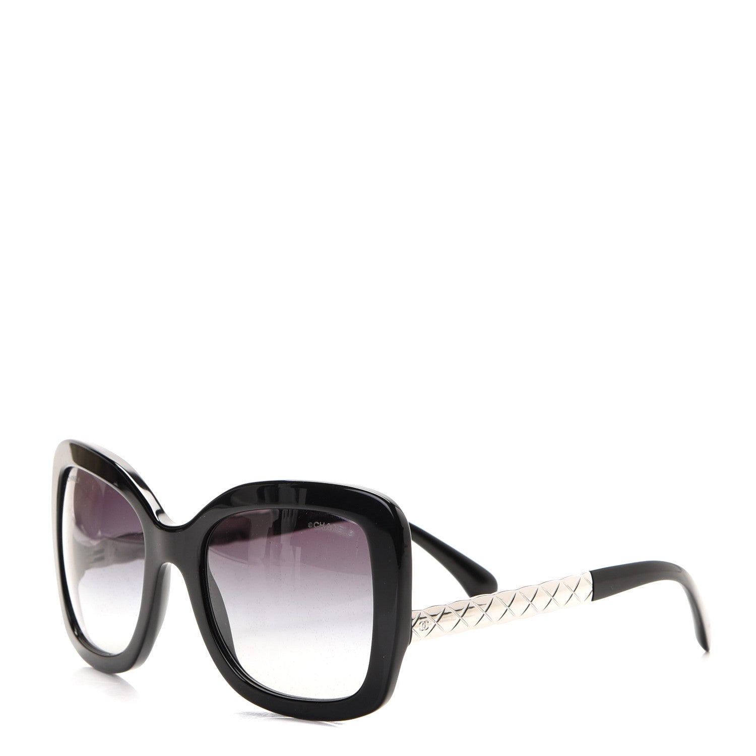 Chanel Acetate Spring Butterfly Sunglasses 5370 Black Silver 1 of 6