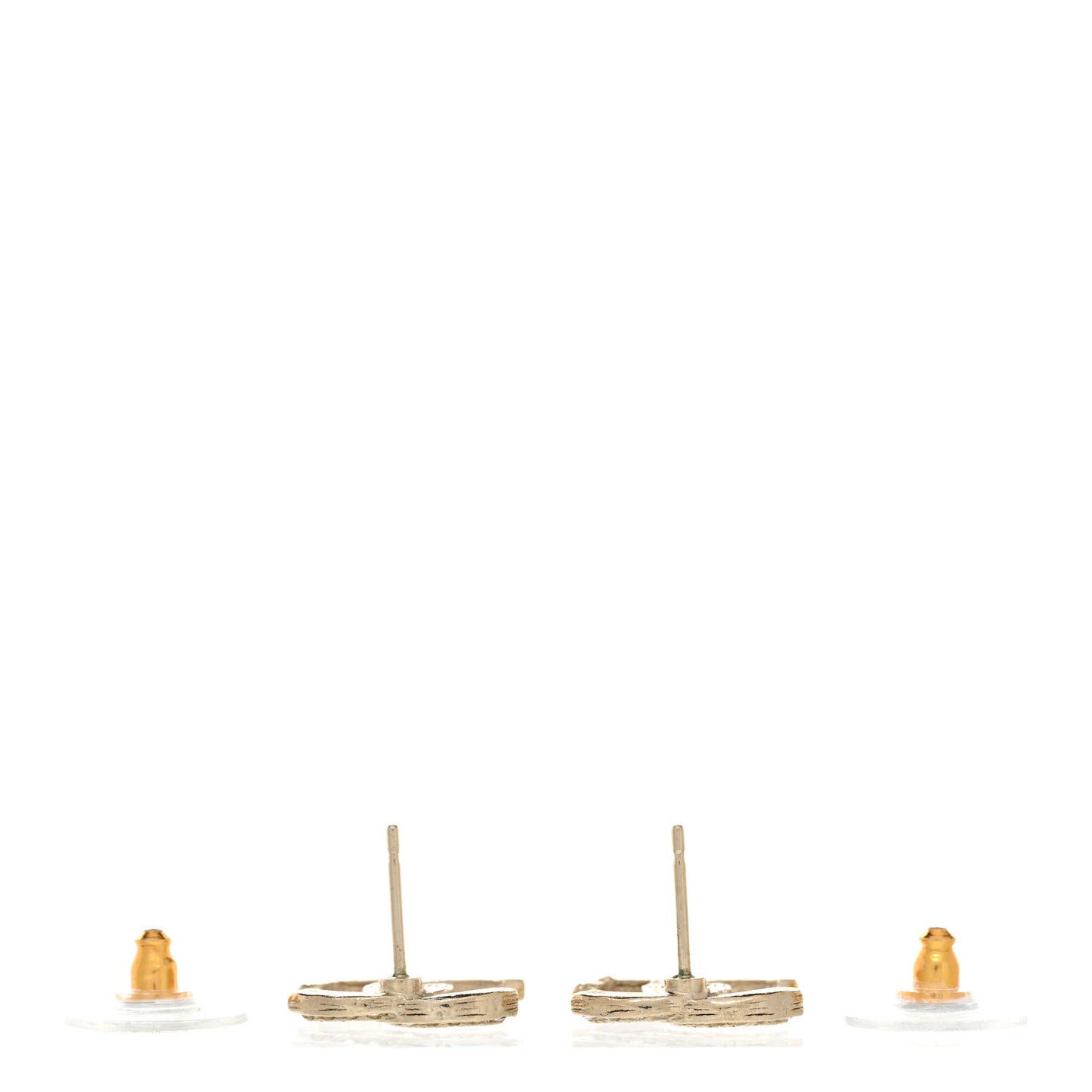 Crystal Mini Timeless CC Earrings Light Gold