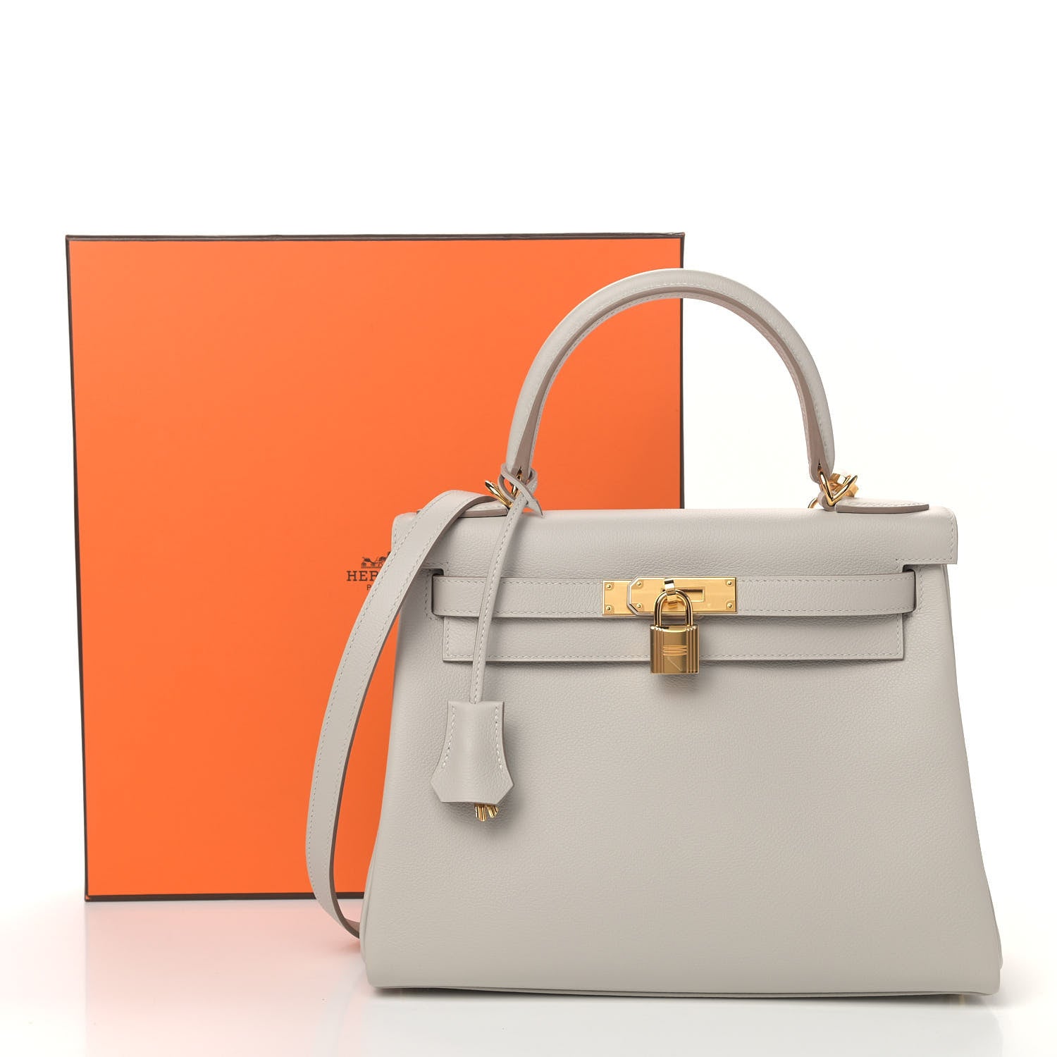 Hermes Evercolor Kelly Retourne 28 Gris Perle 10 of 10