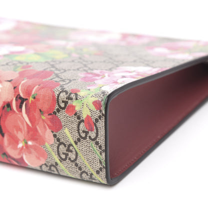 Gucci GG Supreme Monogram Blooms Large Cosmetic Case Beige Multicolor Dry Rose 10 of 11