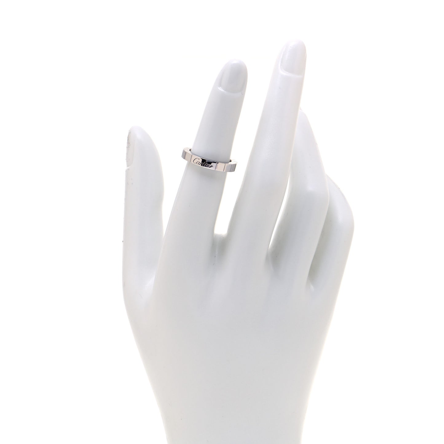 18K White Gold Lanieres Ring 48 4.5