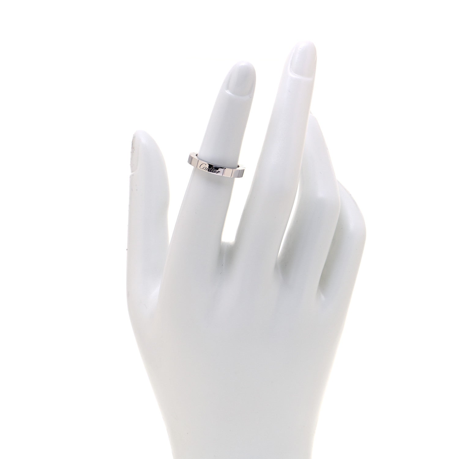 Cartier 18K White Gold Lanieres Ring 48 4.5 2 of 5