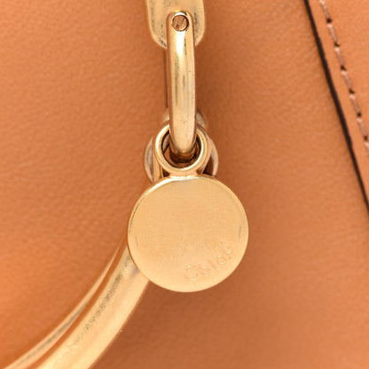 Chloe Calfskin Suede Small Nile Bracelet Bag Caramel 9 of 12