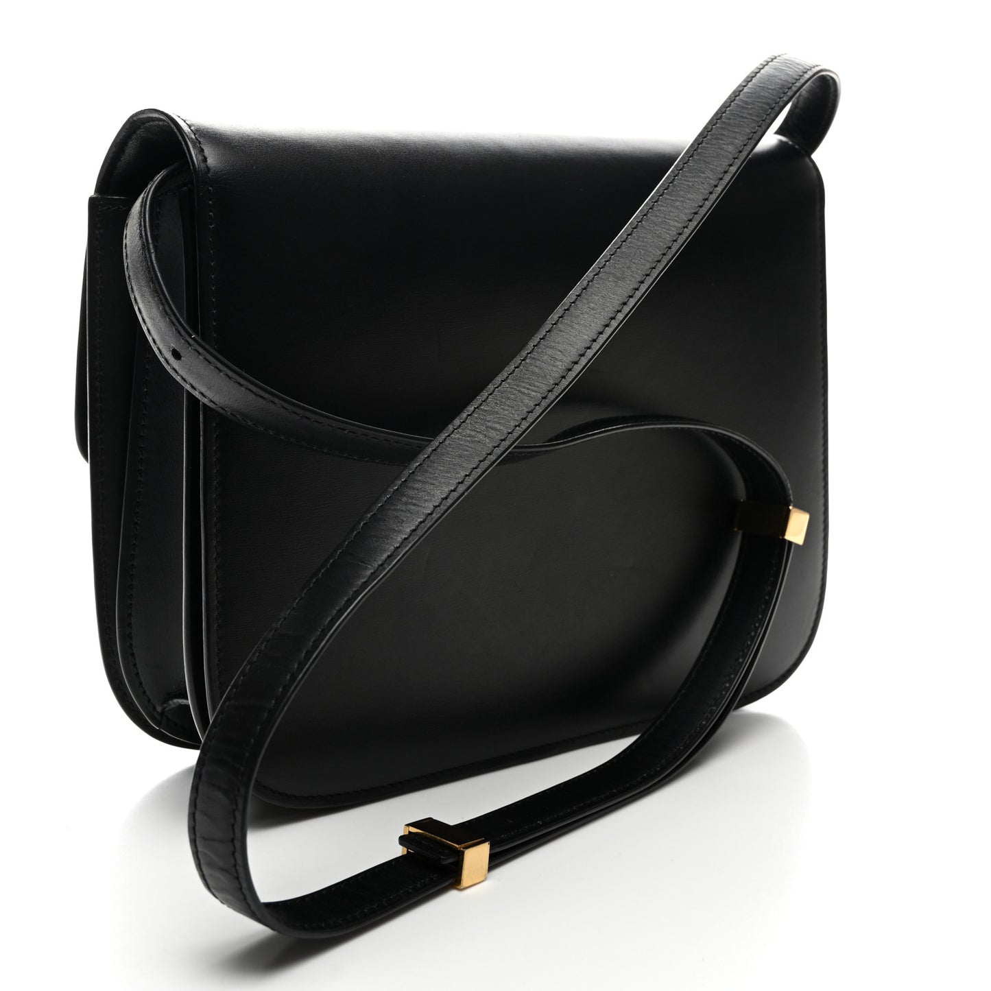 Box Calfskin Medium Classic Box Flap Bag Black