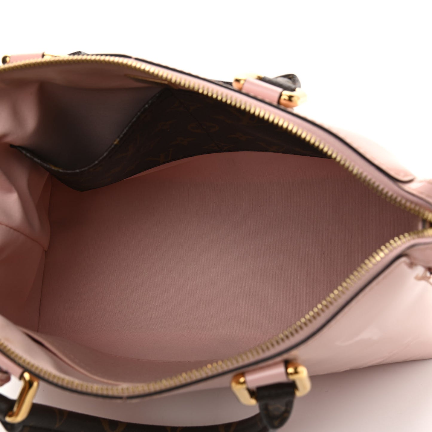 Patent Calfskin Miroir Tote Rose Ballerine