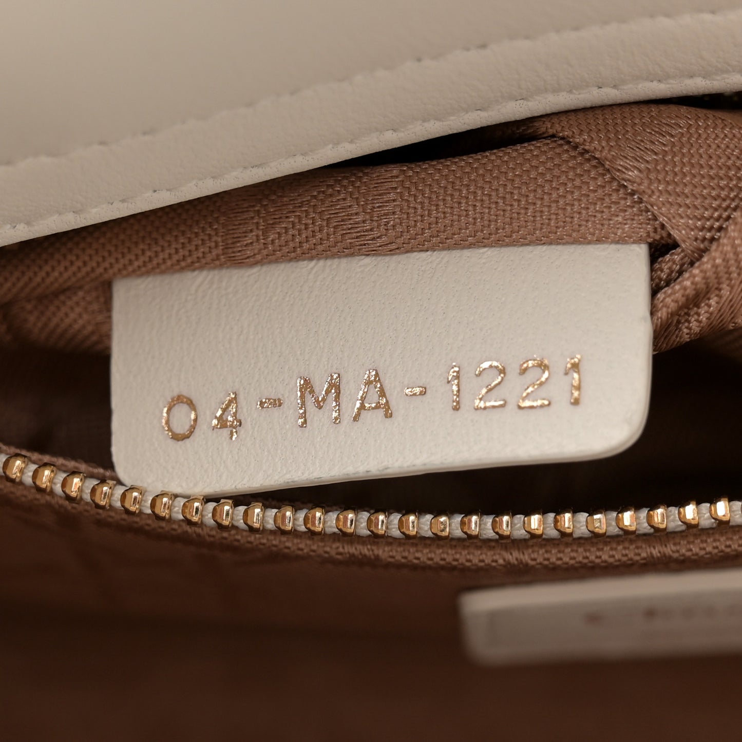 Lambskin Cannage Small My ABCDior Lady Dior White