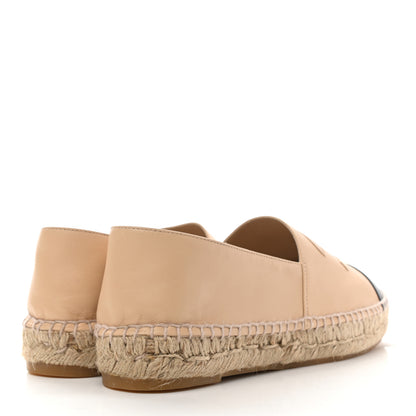 Chanel Lambskin CC Espadrilles 40 Beige Black 4 of 9