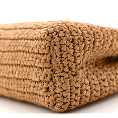 Chanel Braided Raffia Nano Kelly Flap Bag Dark Beige 10 of 11