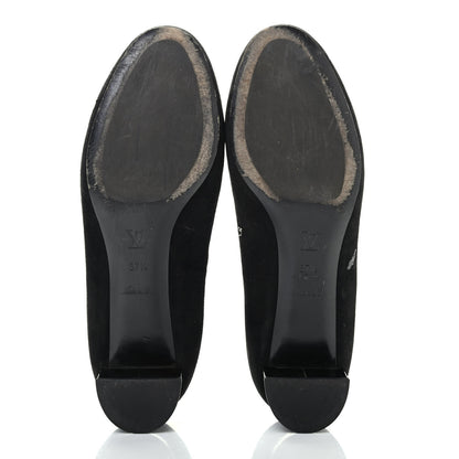 Louis Vuitton Suede Uniformes Pump 38 Black 4 of 4