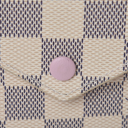 Louis Vuitton Damier Azur Victorine Wallet Rose Ballerine 8 of 9