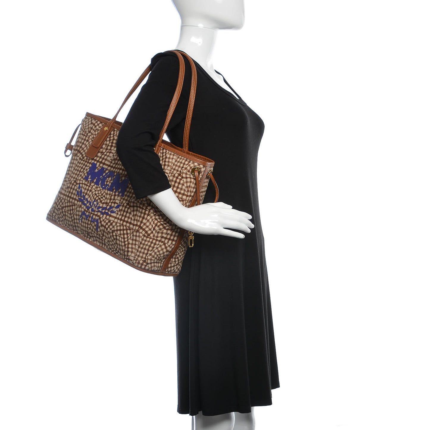 Visetos Medium Liz Reversible Shopper Tote Cognac