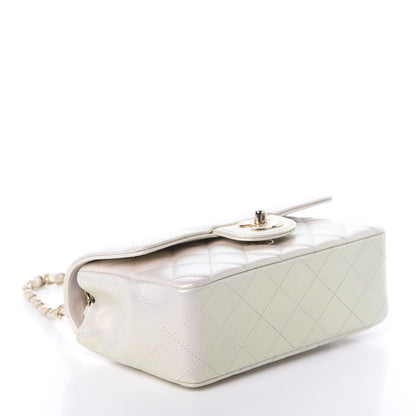 Chanel Iridescent Lambskin Quilted Mini Rectangular Flap Ivory 4 of 9