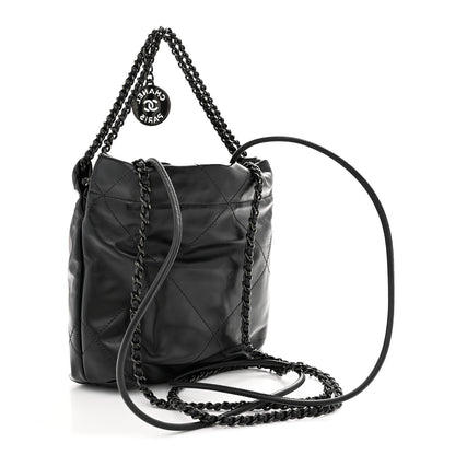 Chanel Shiny Calfskin Quilted Mini Chanel 22 So Black 3 of 11