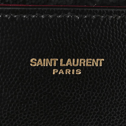 Saint Laurent Grain de Poudre Medium Classic Monogram Cassandra Top Handle Black Rouge Legion 7 of 9