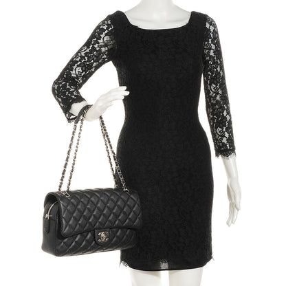 Chanel Caviar Quilted Jumbo Easy Flap Black 2 of 9