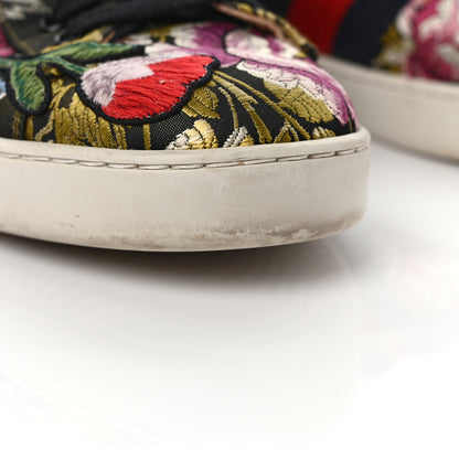 Gucci Lurex Brocade Web Nappa Ace Sneakers 9 Black Pink Oro Vecchio 9 of 10