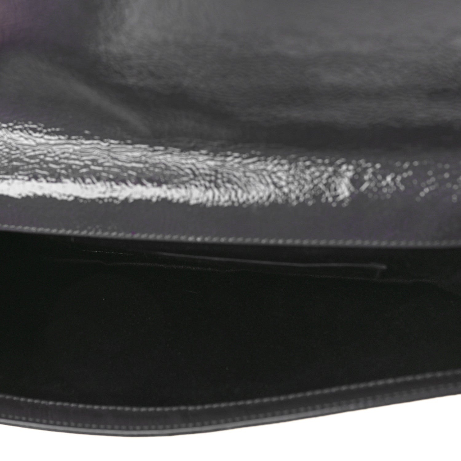 Saint Laurent Textured Patent Monogram Large Belle De Jour Clutch Grey 5 of 8