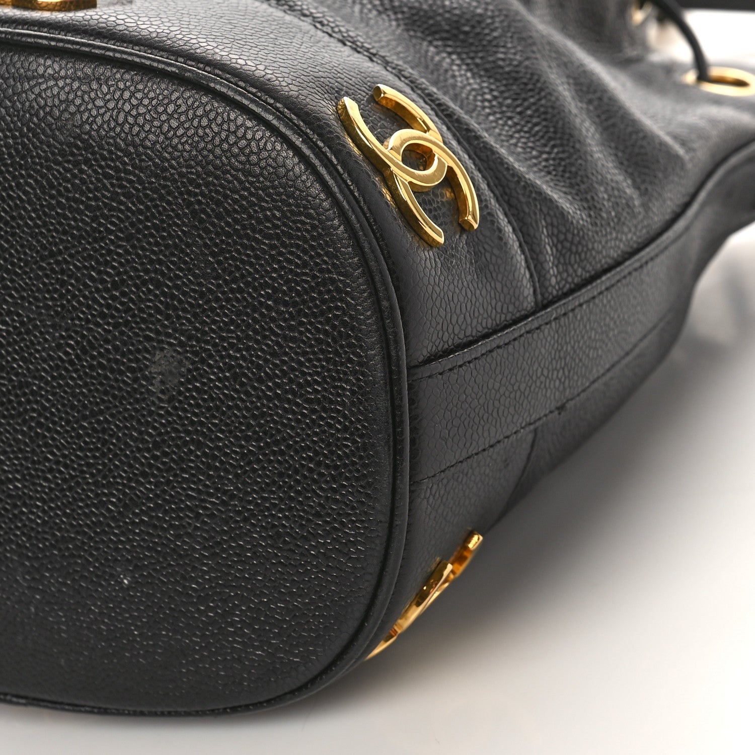 Chanel Caviar CC Drawstring Shoulder Bag Black 9 of 9