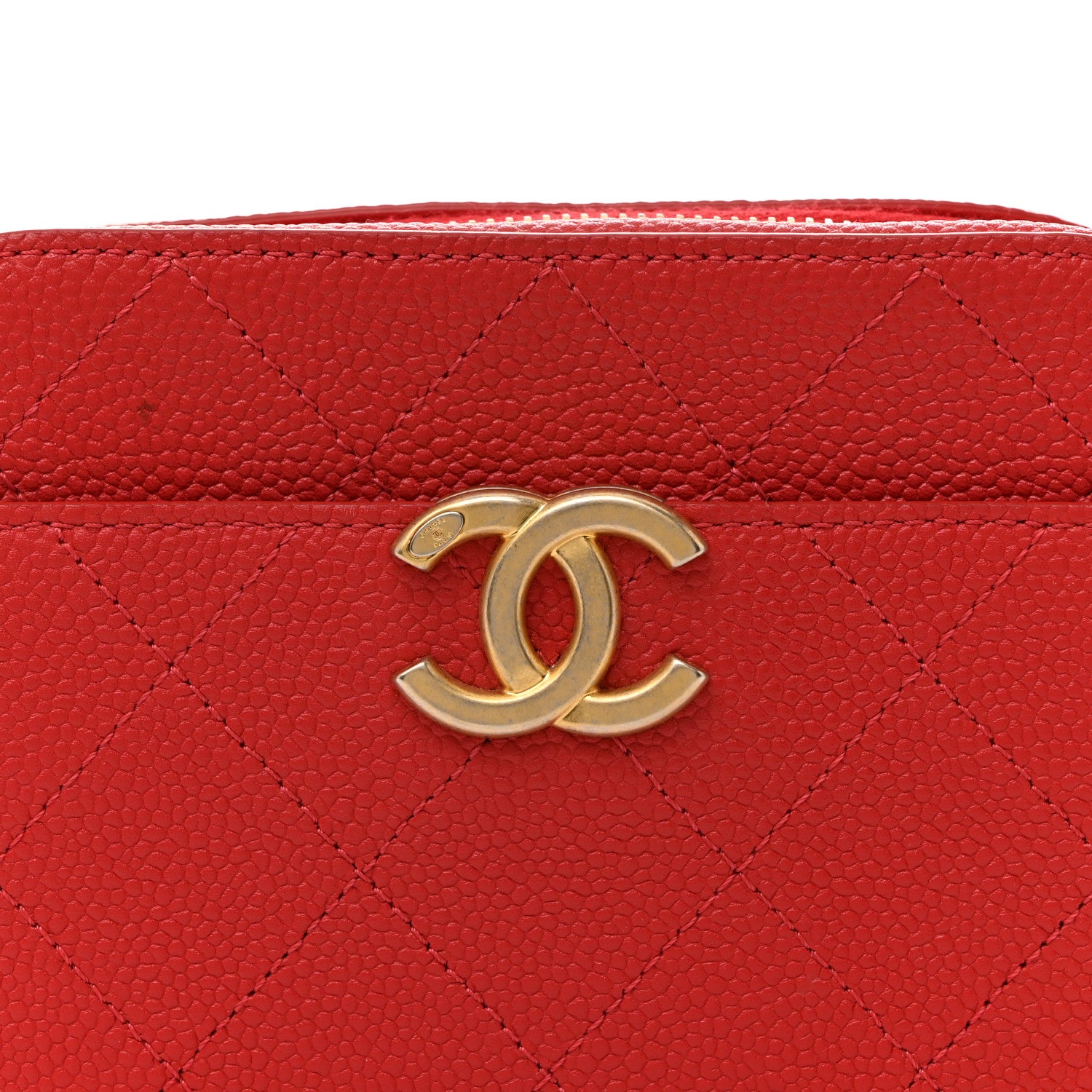 Chanel Caviar Quilted Waist Bag Red 8 of 15
