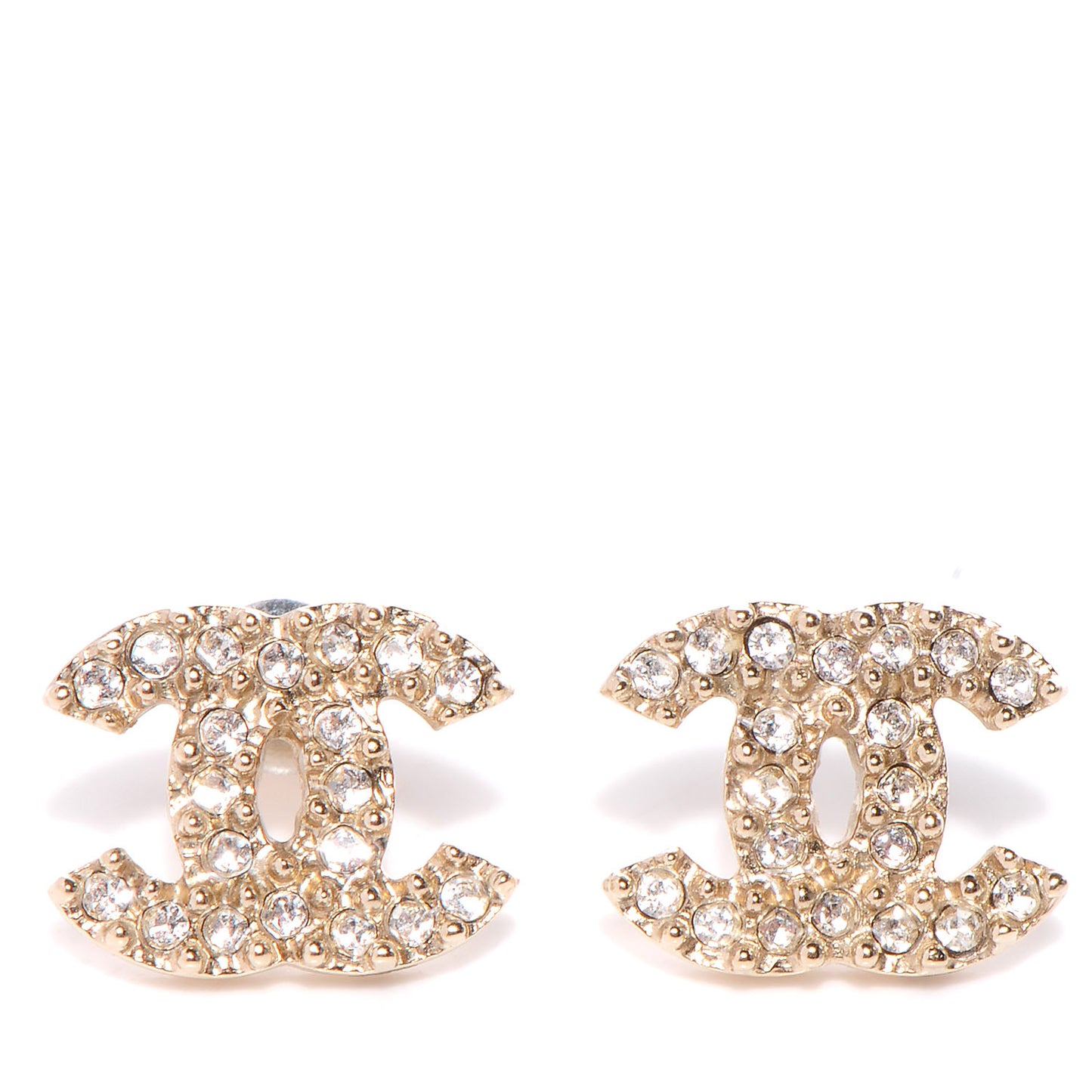 Crystal CC Earrings Gold