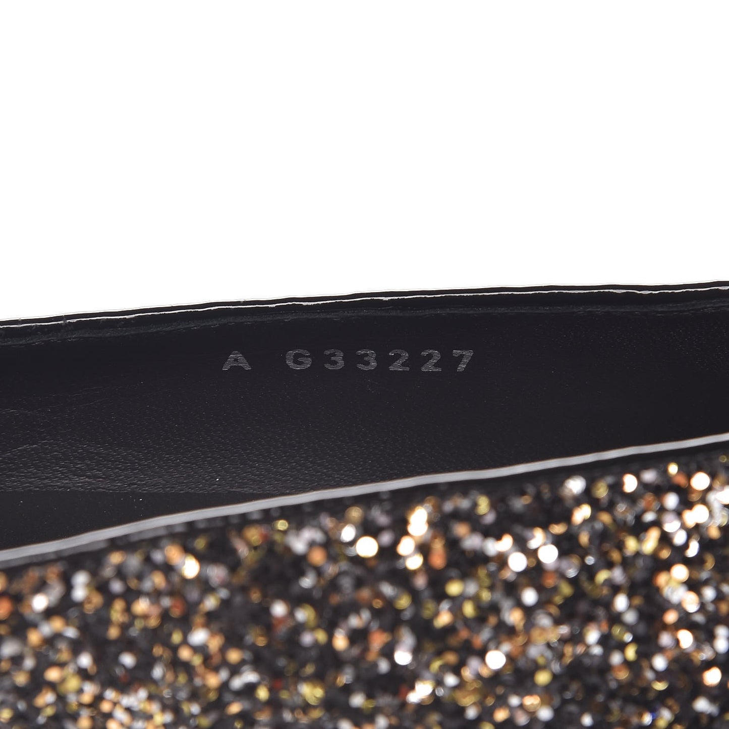 Glitter Fabric Patent Calfskin Mocassin Loafers 41 Black Bronze