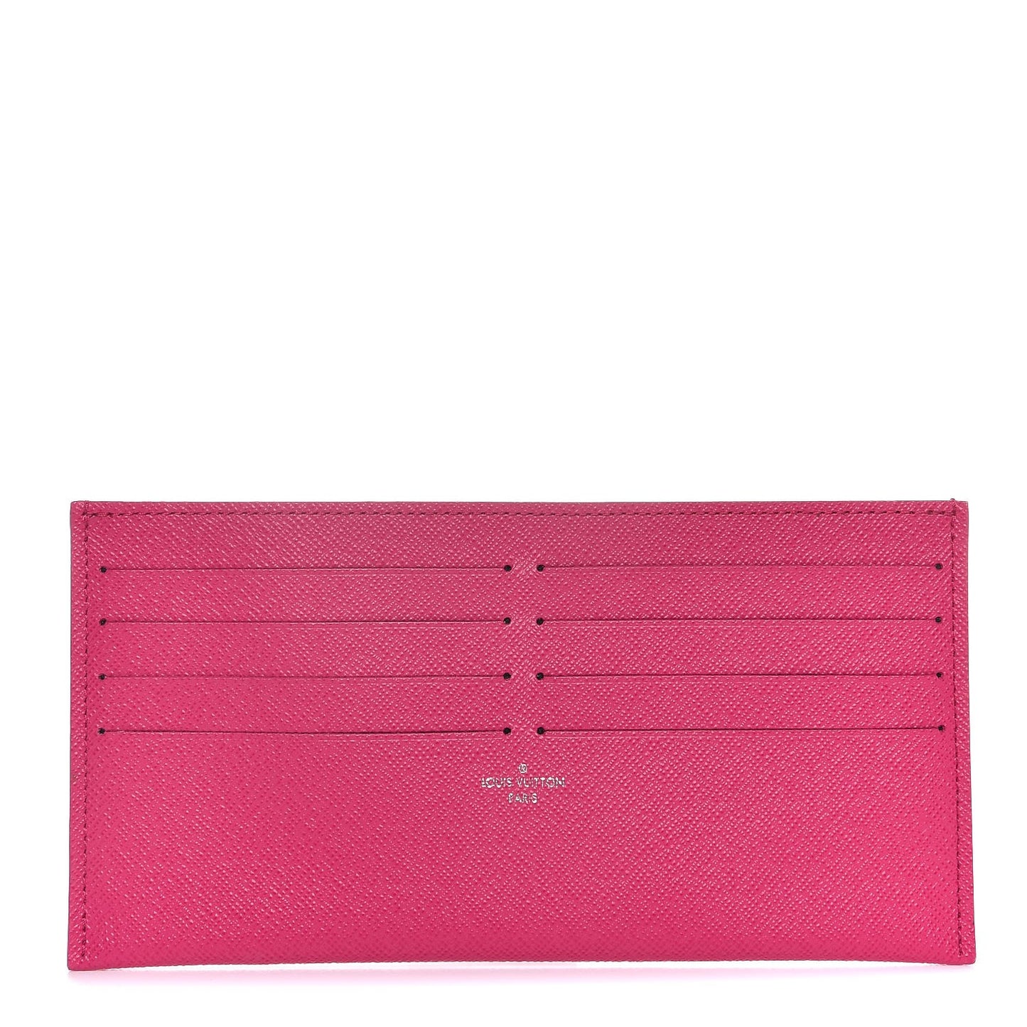 Calfskin Felicie Card Holder Insert Hot Pink