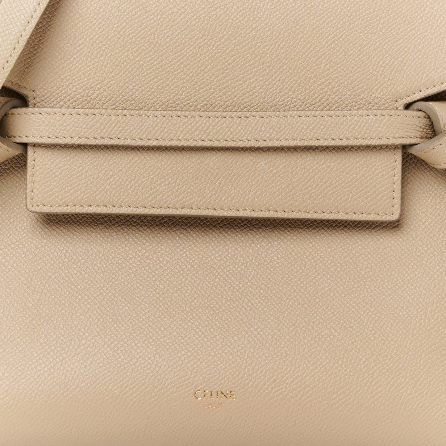 Grained Calfskin Micro Belt Bag Light Taupe