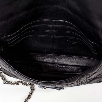Christian Dior Lambskin Cannage New Lock Pouch Black 6 of 8