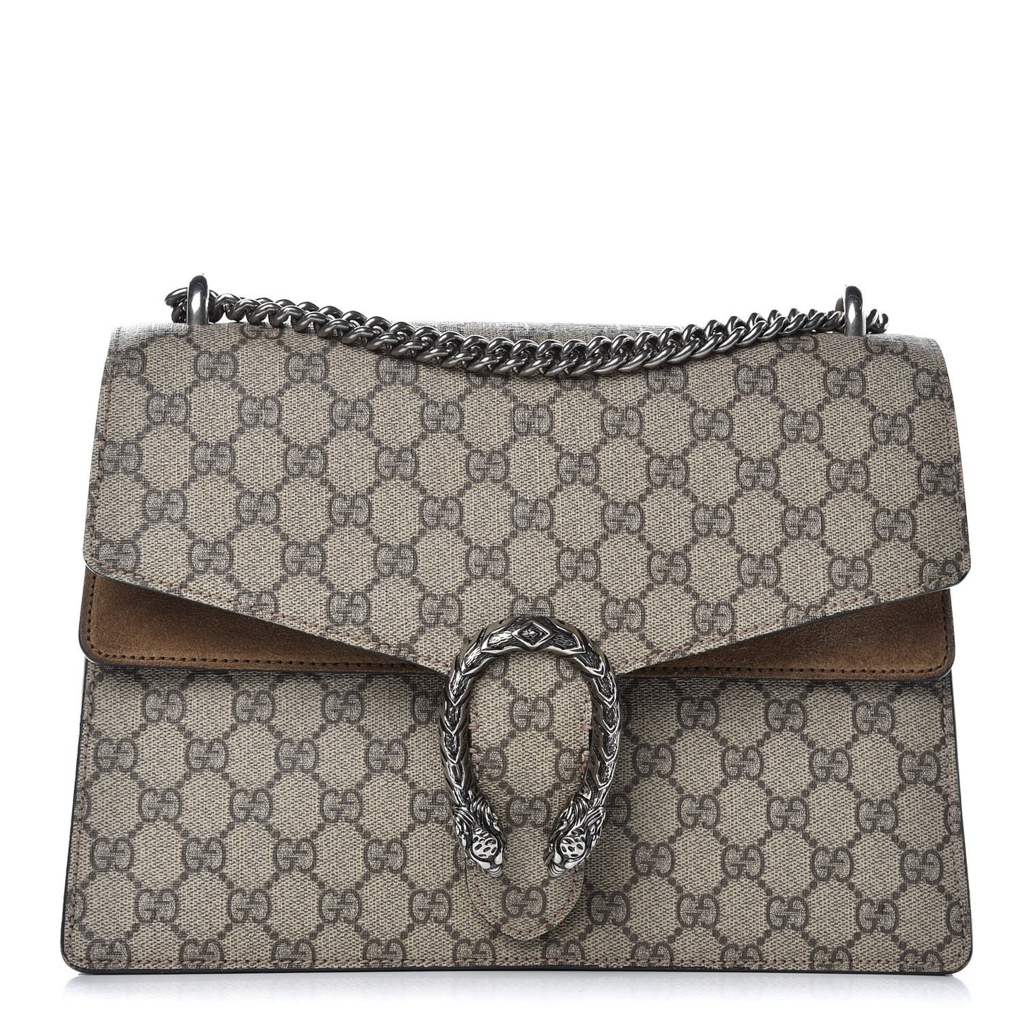 GG Supreme Monogram Medium Dionysus Shoulder Bag Taupe