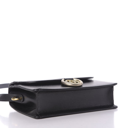 Gucci Textured Calfskin Small Torchon GG Ring Shoulder Bag Black 4 of 9