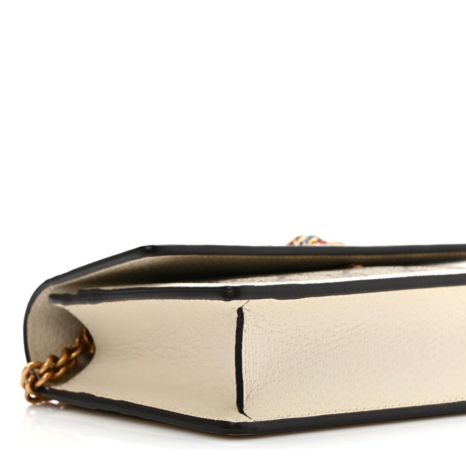 Gucci GG Supreme Monogram Web Queen Margaret Chain Wallet White 7 of 8