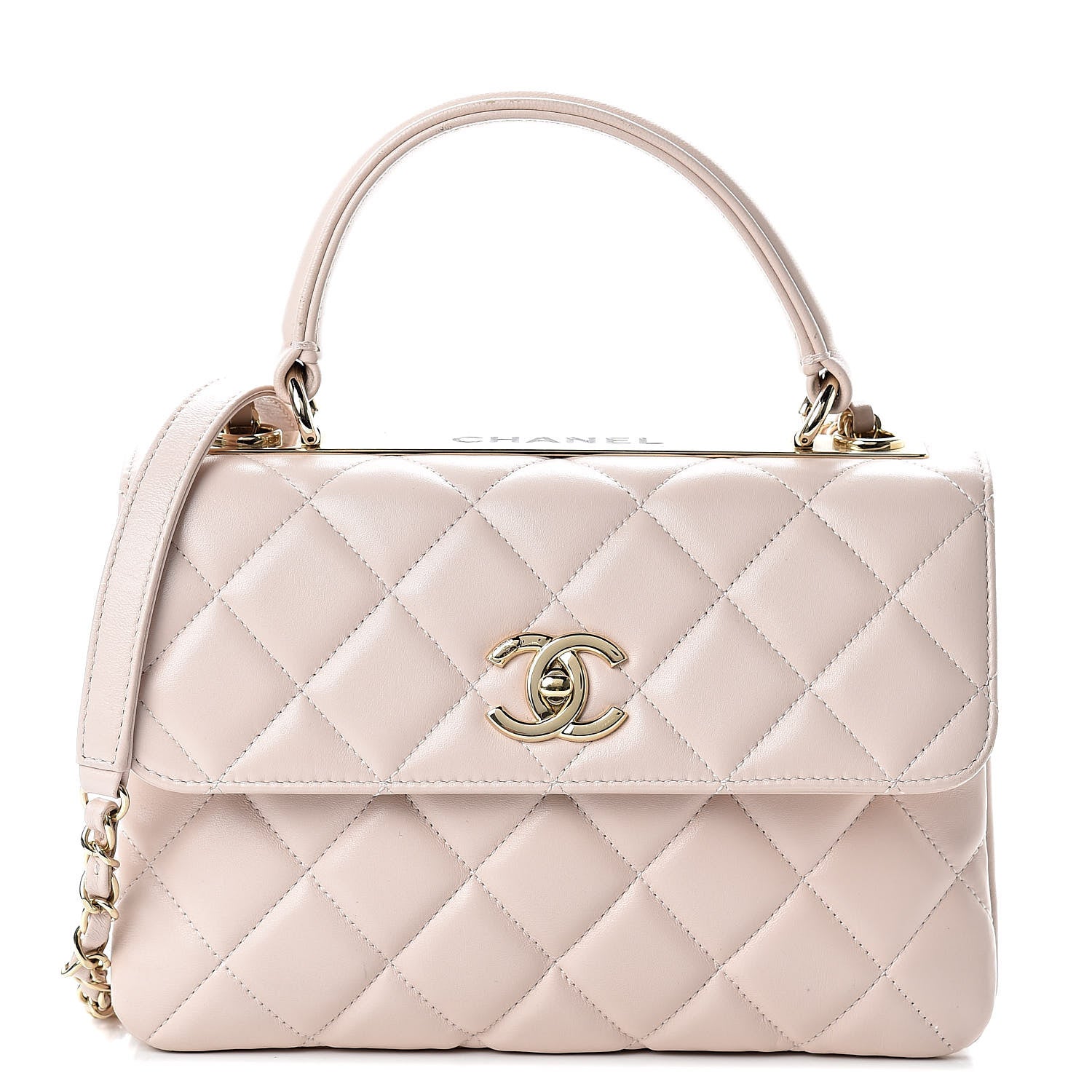 Chanel Lambskin Quilted Small Trendy CC Flap Dual Handle Bag Light Pink 1 of 17