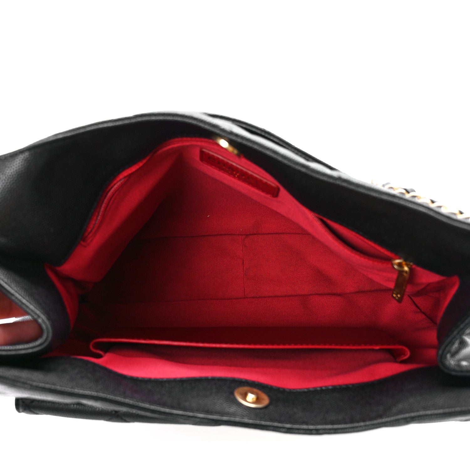 Chanel Caviar Quilted Large Wavy CC Hobo Black 5 of 11