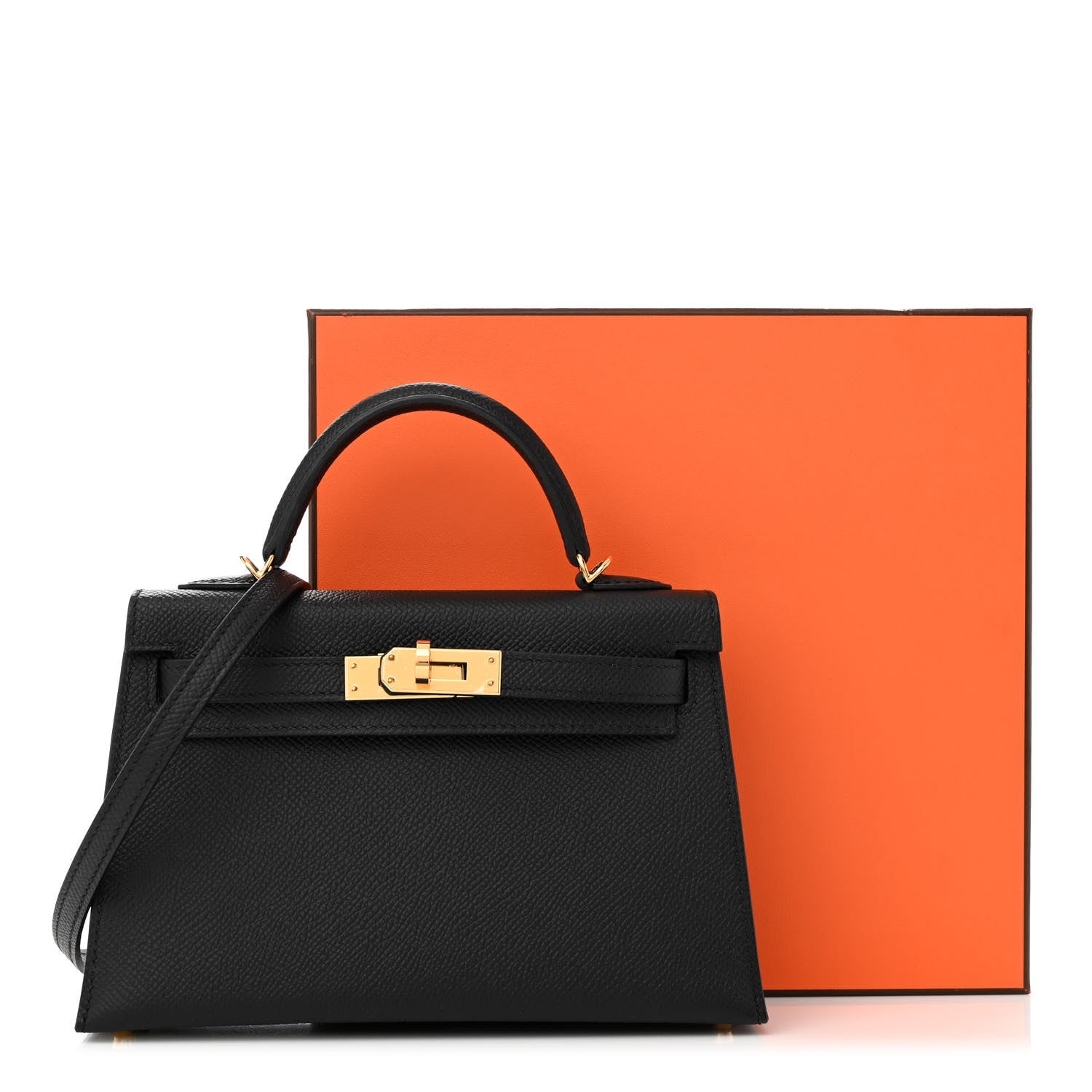 Hermes Epsom Mini Kelly Sellier 20 Black 10 of 10