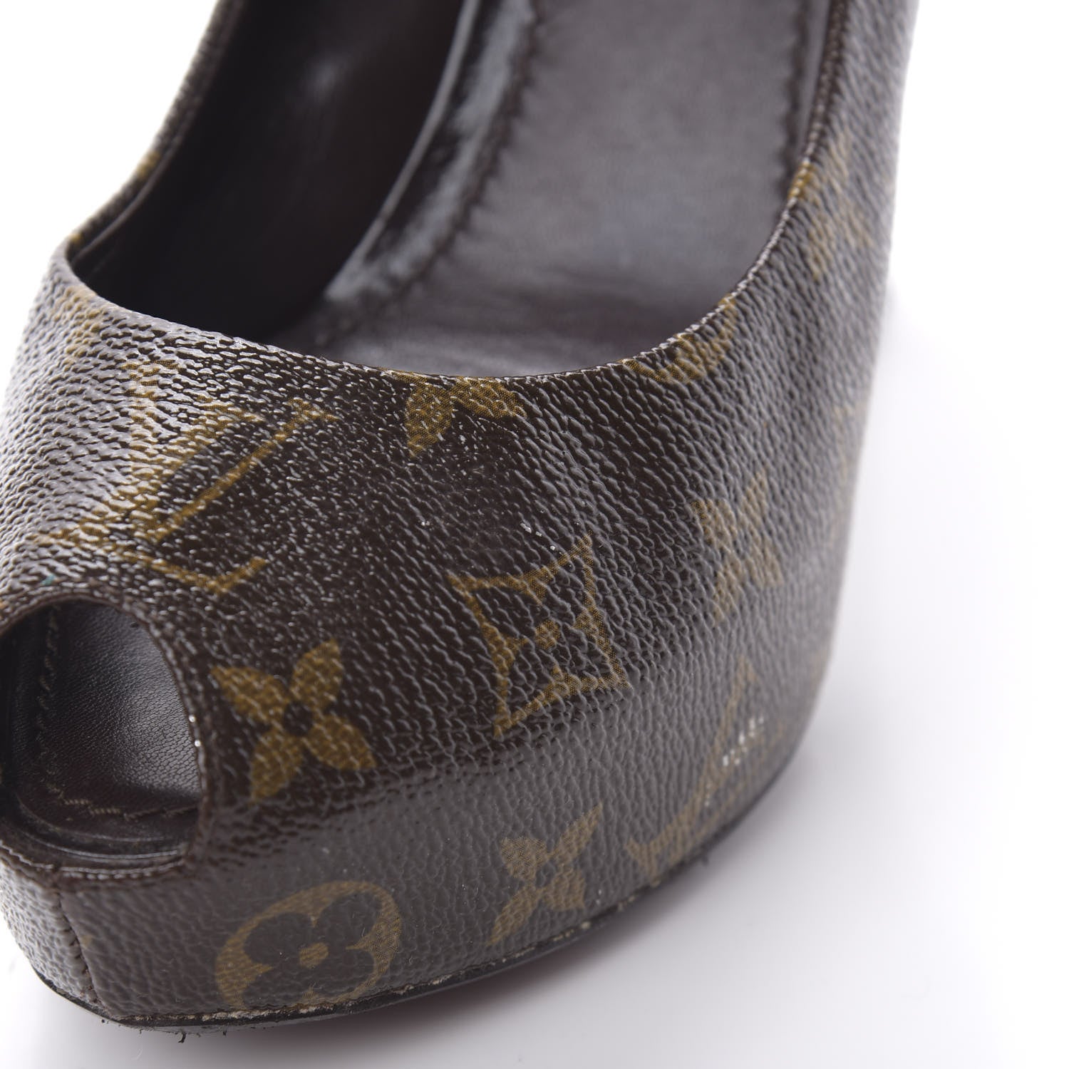 Louis Vuitton Patent Monogram Fetish Vanity Platform Pumps 40 9 of 9