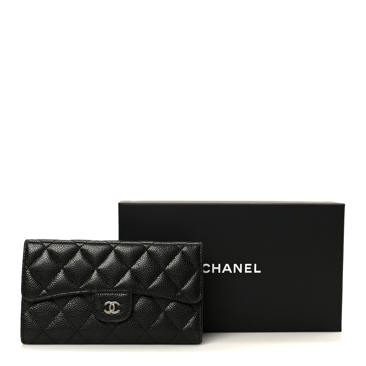 Chanel Caviar Quilted Large Flap Wallet Black 11 of 11